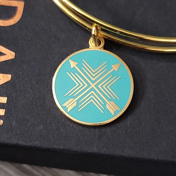 Alex and Ani Arrows of Friendship Charm Bracelet in Shiny Gold - Picture 3 of 8